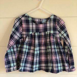 Baby Gap Spring Plaid Long Sleeved Top Girls 3T